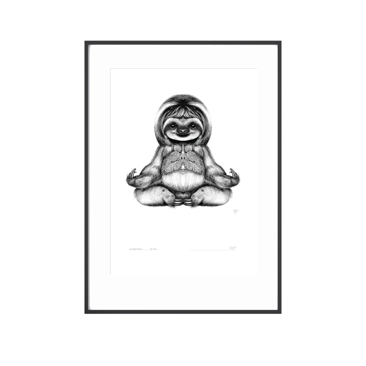 Curious Creatures Series - Salvador 'Surrender' Sloth - Limited Edition Print