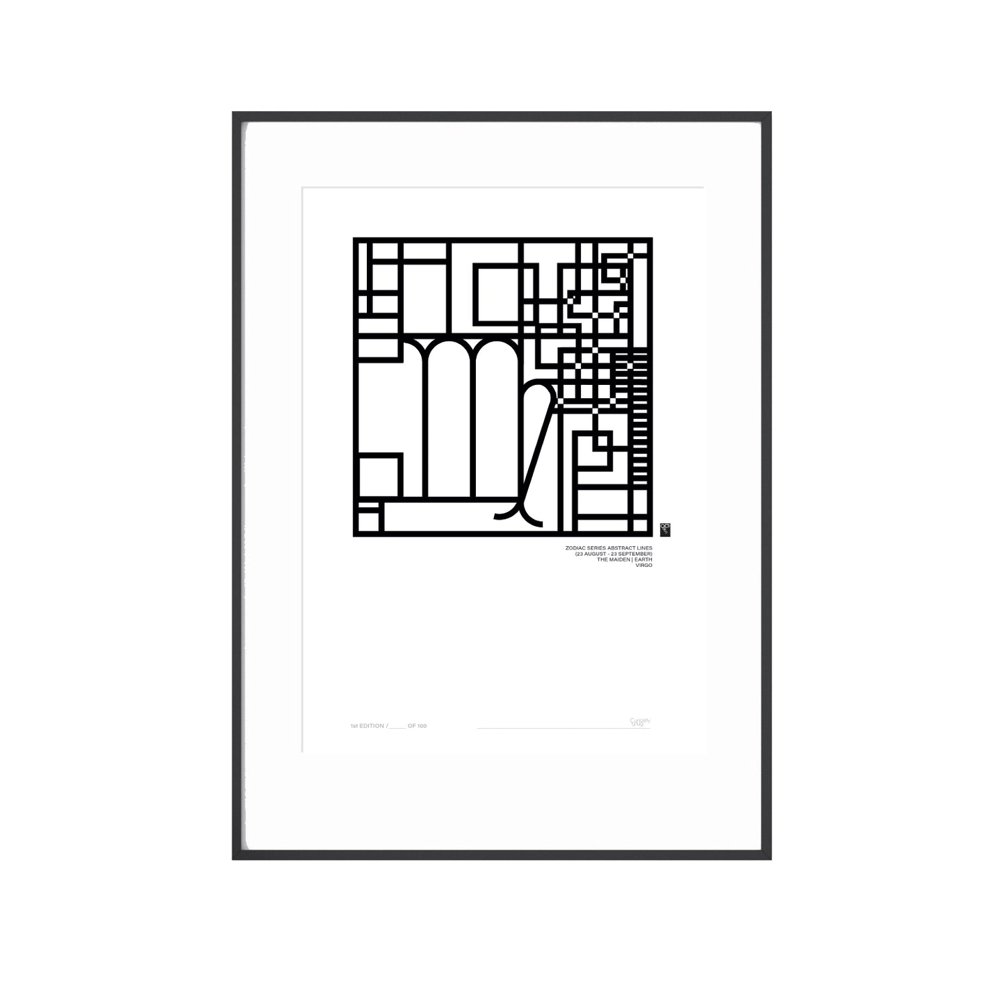 Zodiac Series - Abstract Lines - Virgo - Limited Edition Print