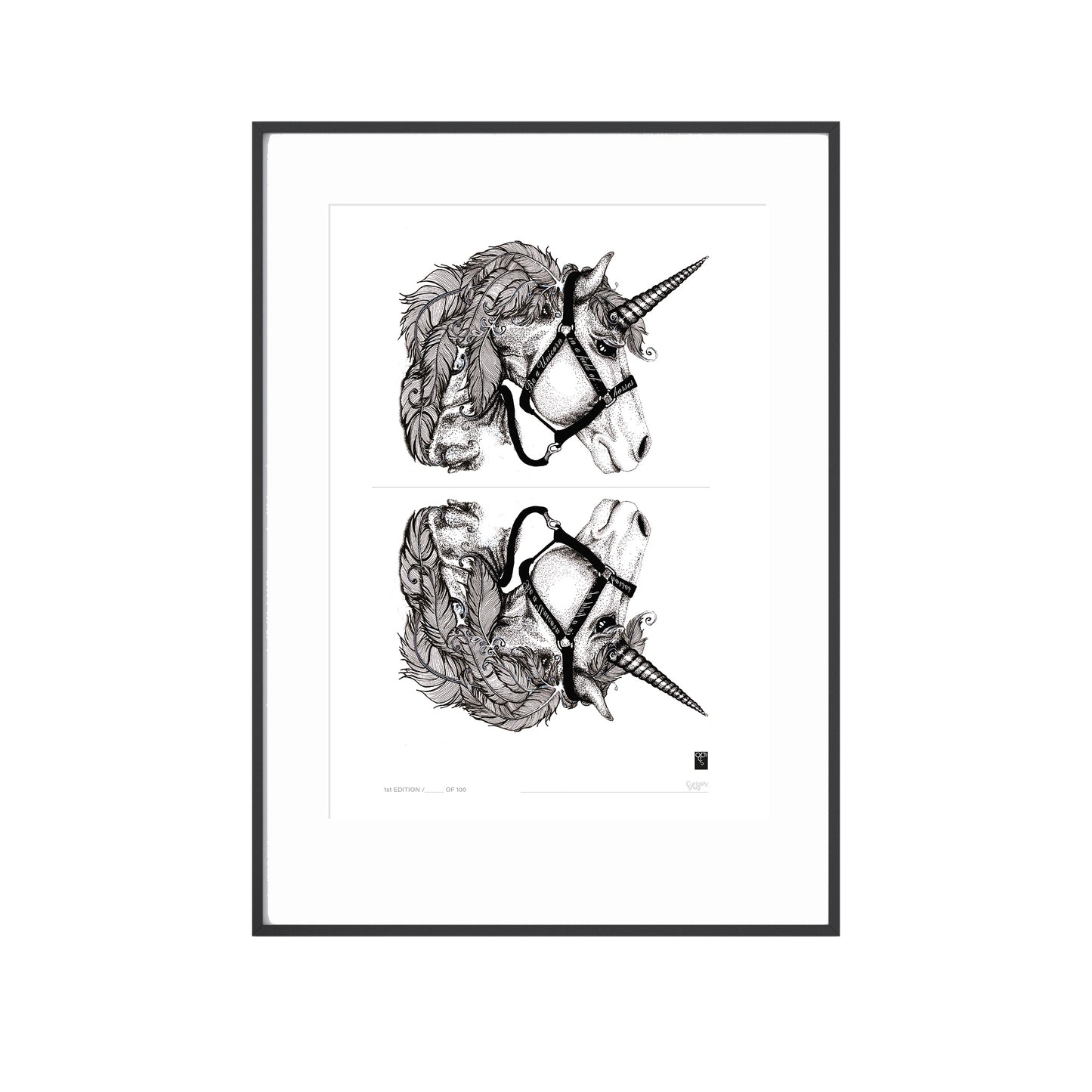 Curious Creatures Series - Self Reflection Unicorn - Limited Edition Print
