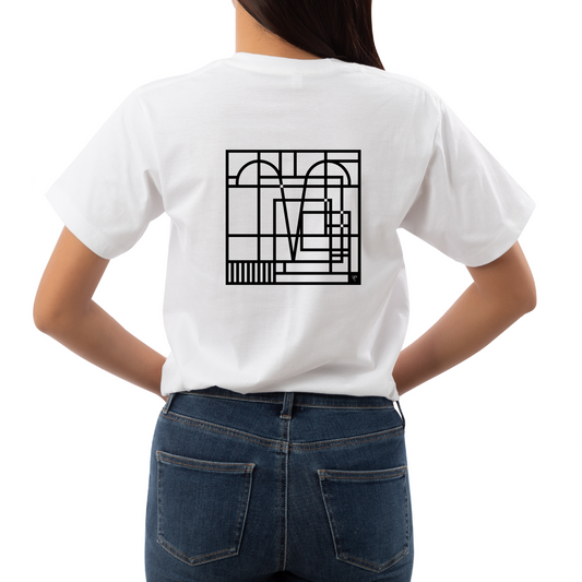 Zodiac Series Abstract Lines Aries | Unisex T-Shirt - White