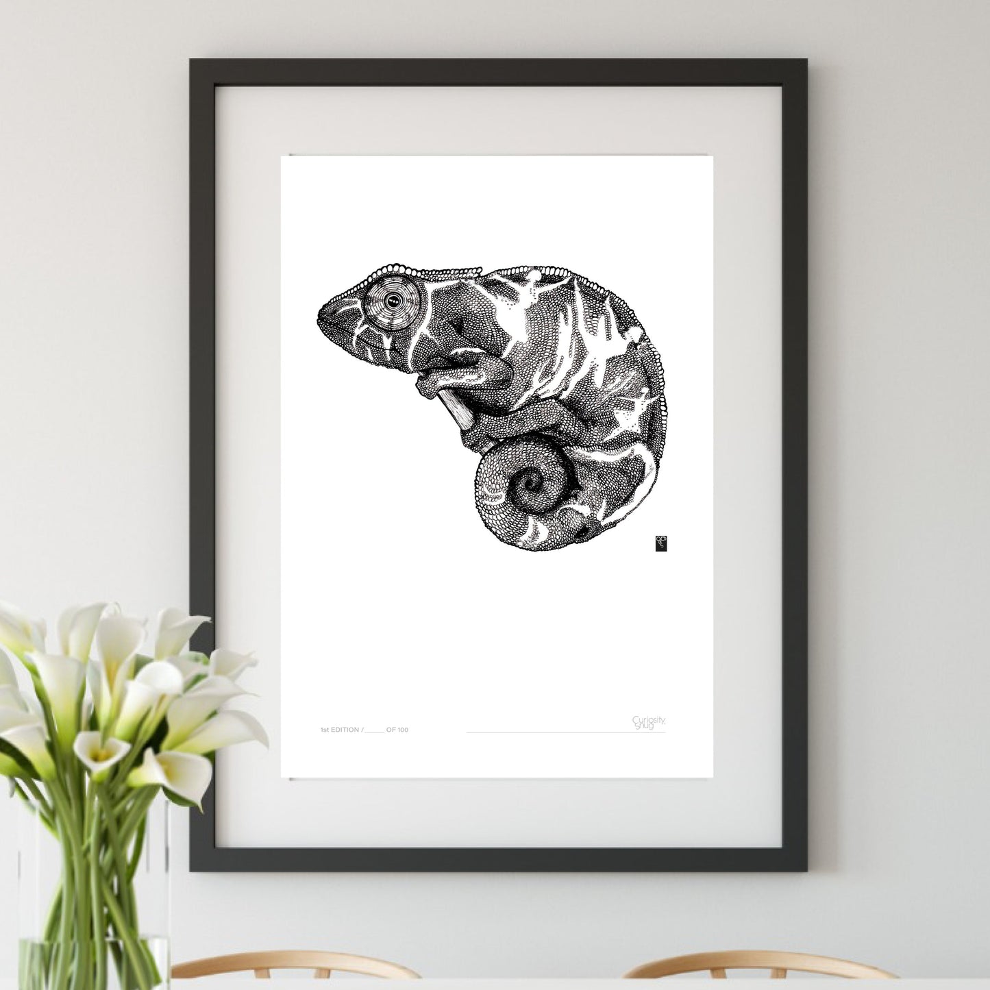 Curious Creatures Series - Curious Chameleon - Limited Edition Print