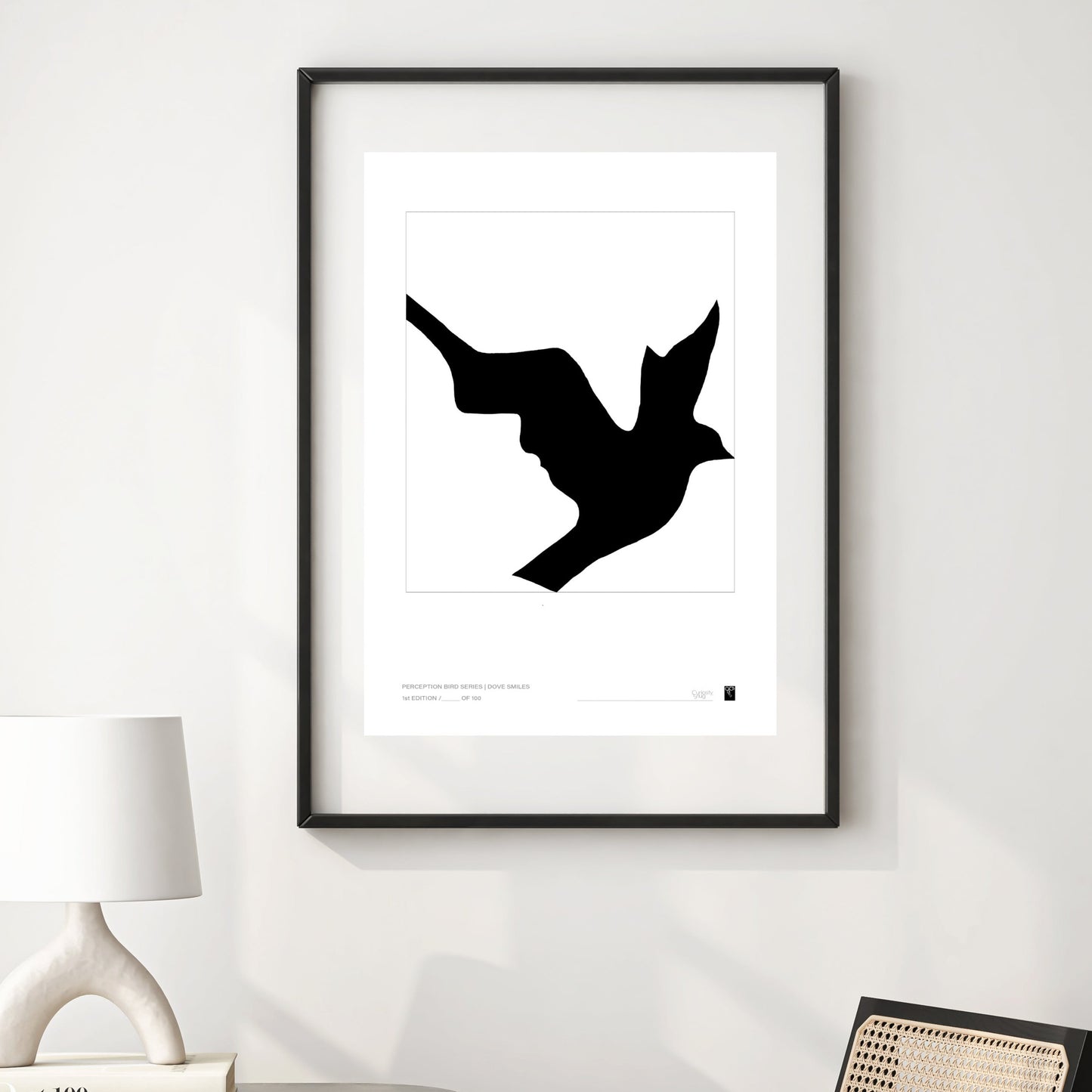 Abstract Bird Series - Dove Smiles - Limited Edition Print