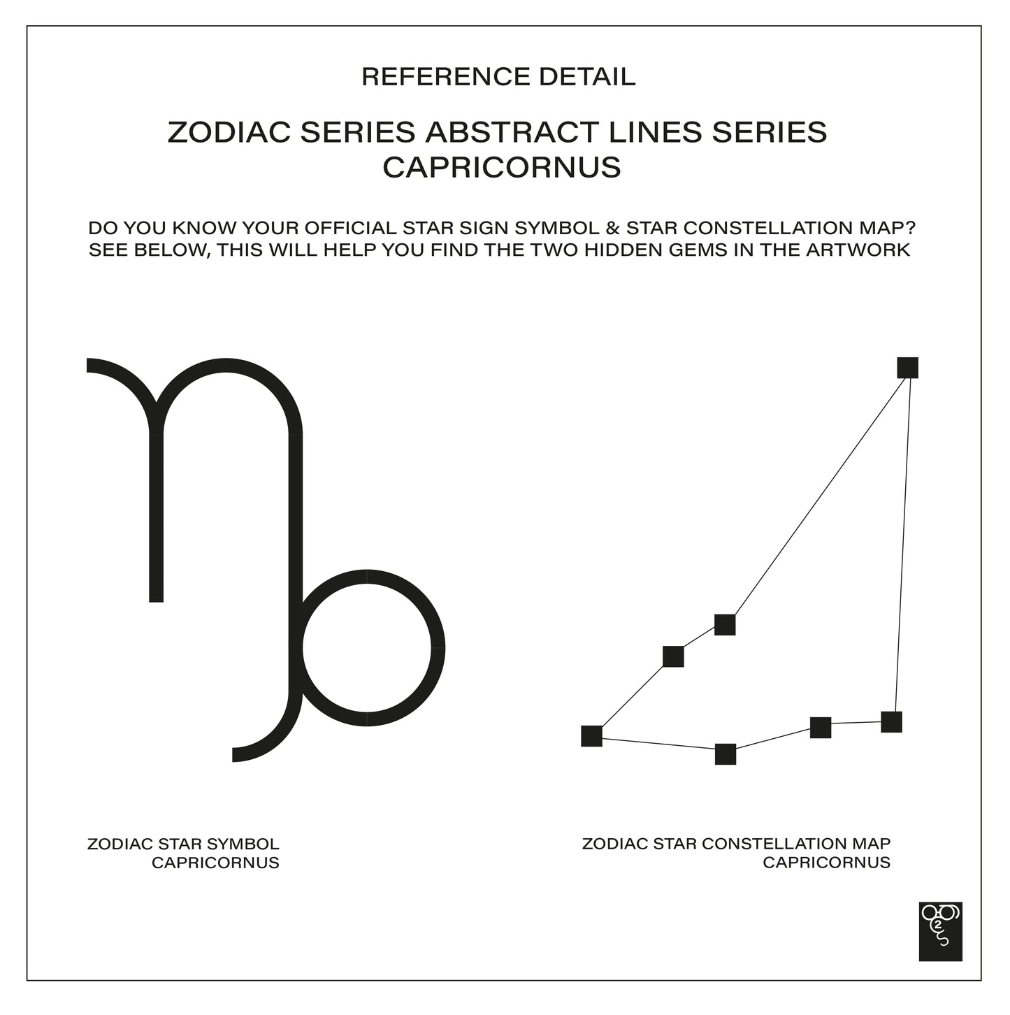 Zodiac Series - Abstract Lines - Capricornus - Limited Edition Print