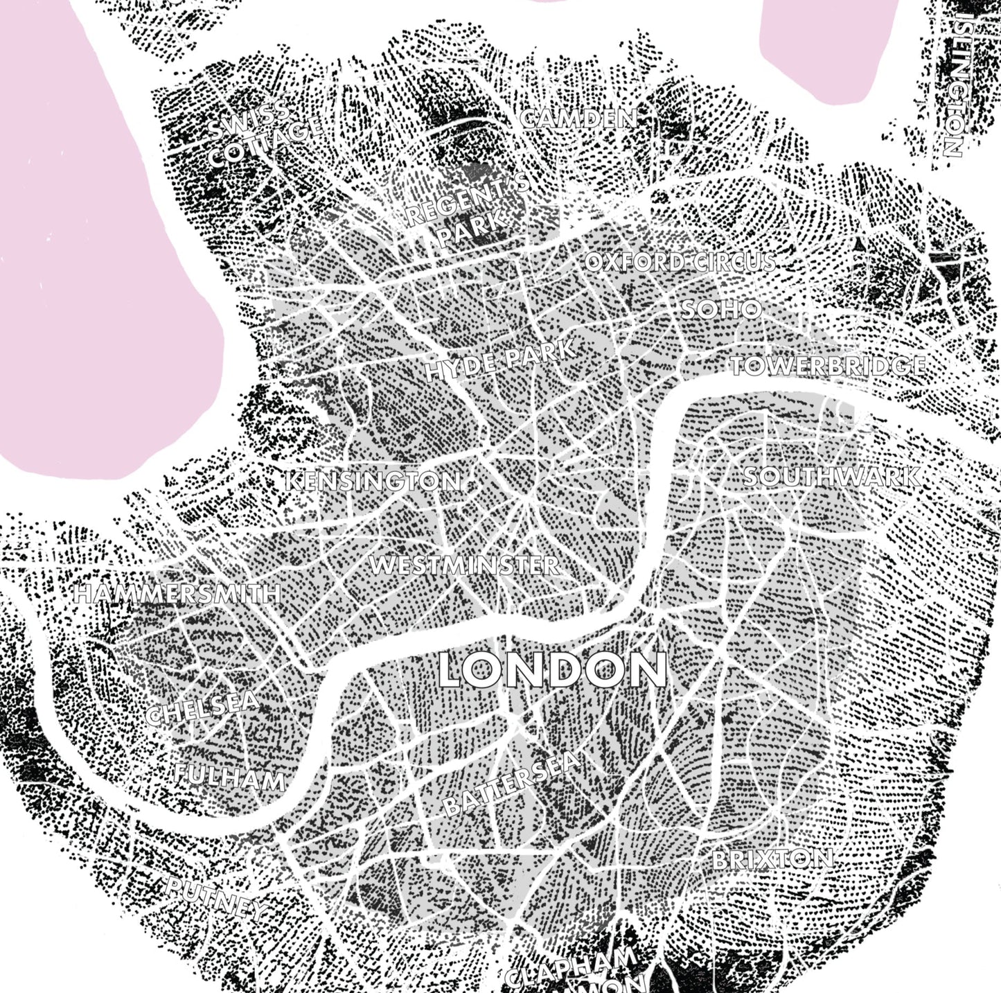Hi-5 Series LDN - London - Pink - Limited Edition Print