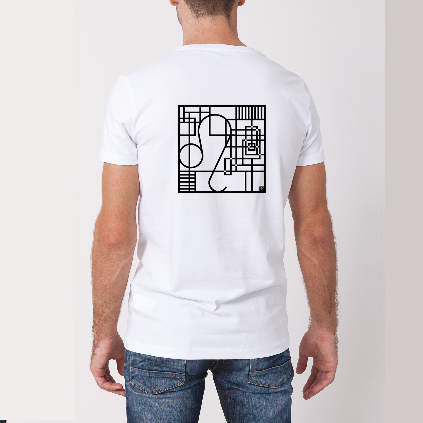 Zodiac Series Abstract Lines Leo | Unisex T-Shirt - White