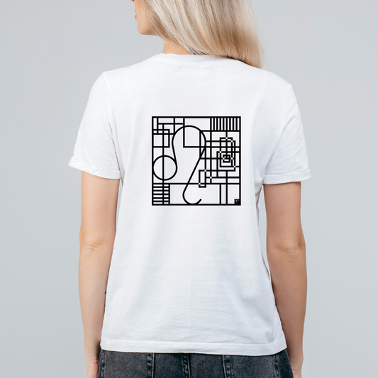 Zodiac Series Abstract Lines Leo | Unisex T-Shirt - White