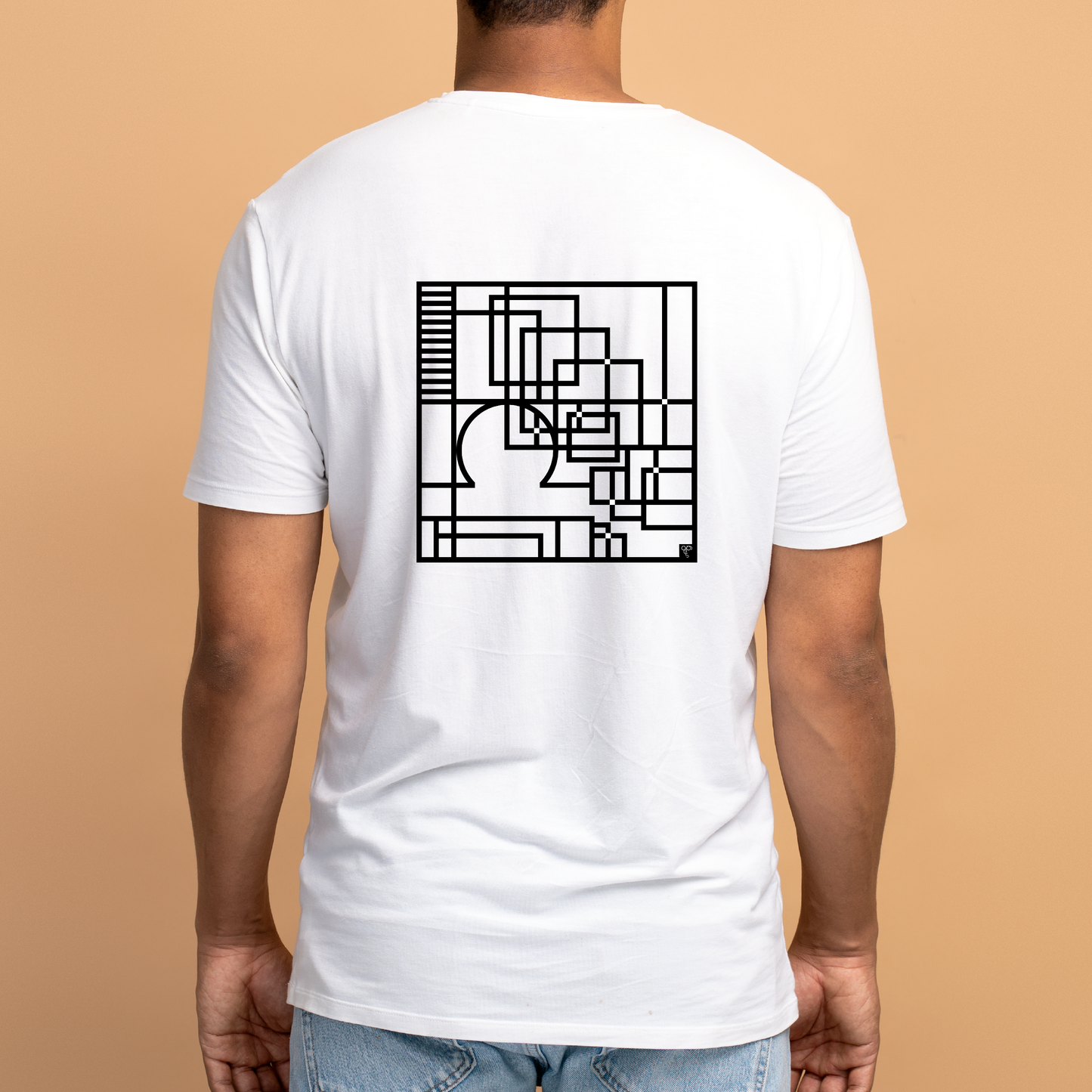 Zodiac Series Abstract Lines Libra | Unisex T-Shirt - White