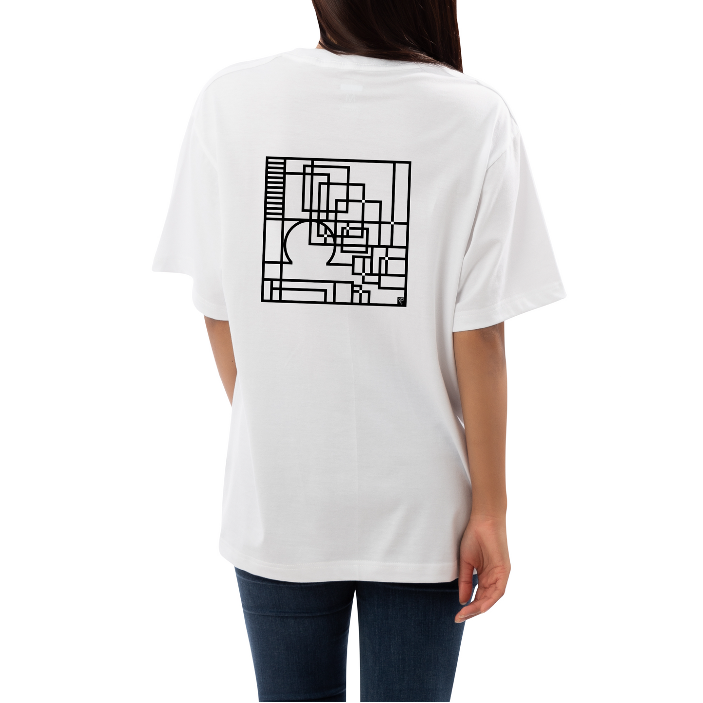 Zodiac Series Abstract Lines Libra | Unisex T-Shirt - White