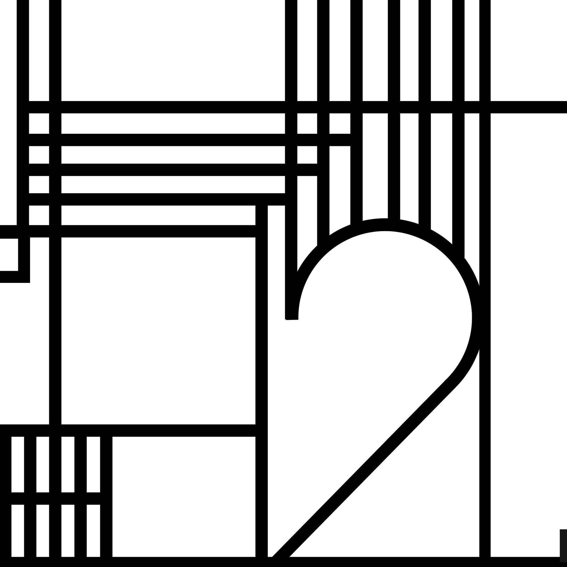Numerology Number 2. Abstract Lines Limited Edition Print with black lines on a white background