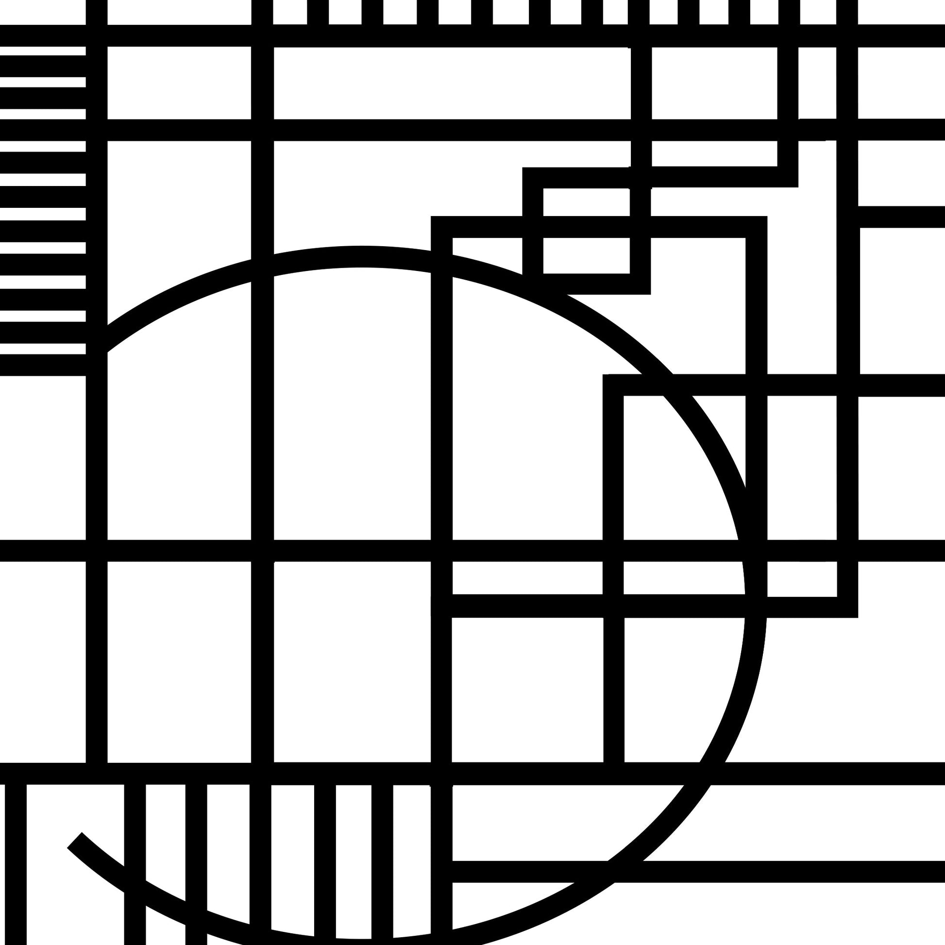 Numerology No.5 Limited edition art print  black and white design on a white background