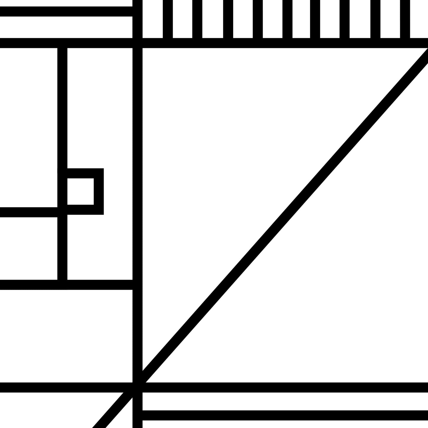 Numerology number 7 limited edition print abstract design, black line art on a white background 