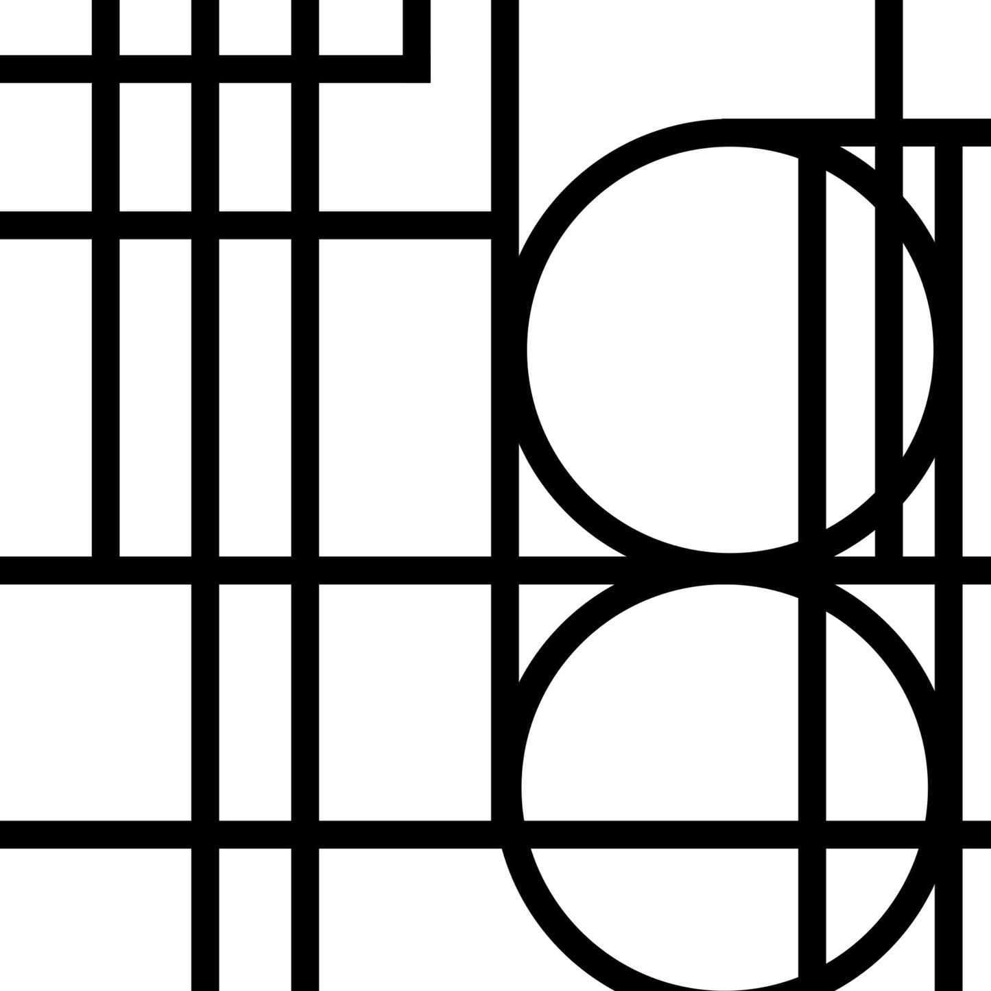Numerology Number 8 abstract line art black and white design on a white background