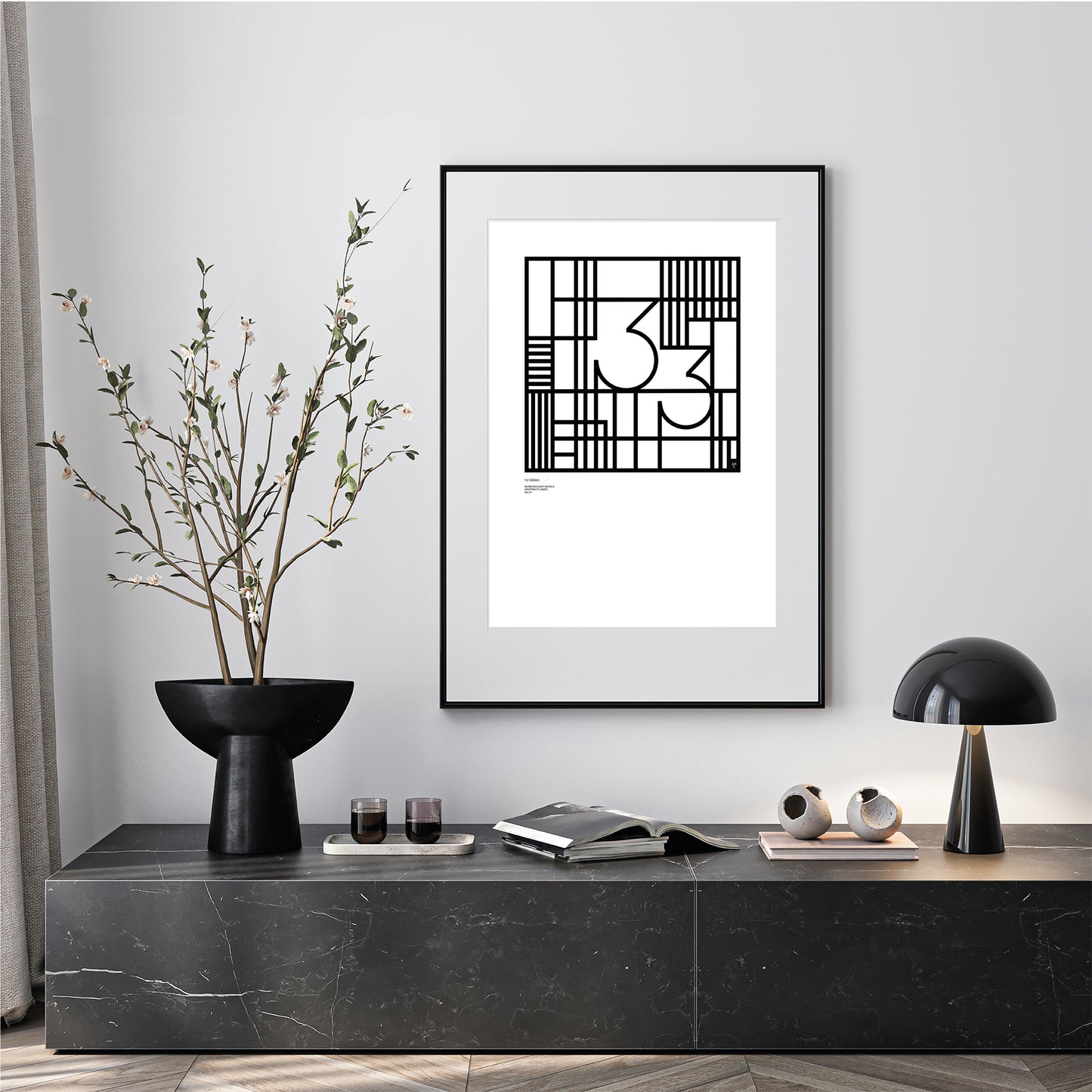 Numerology Series – Abstract Lines No.33 - Limited Edition Print