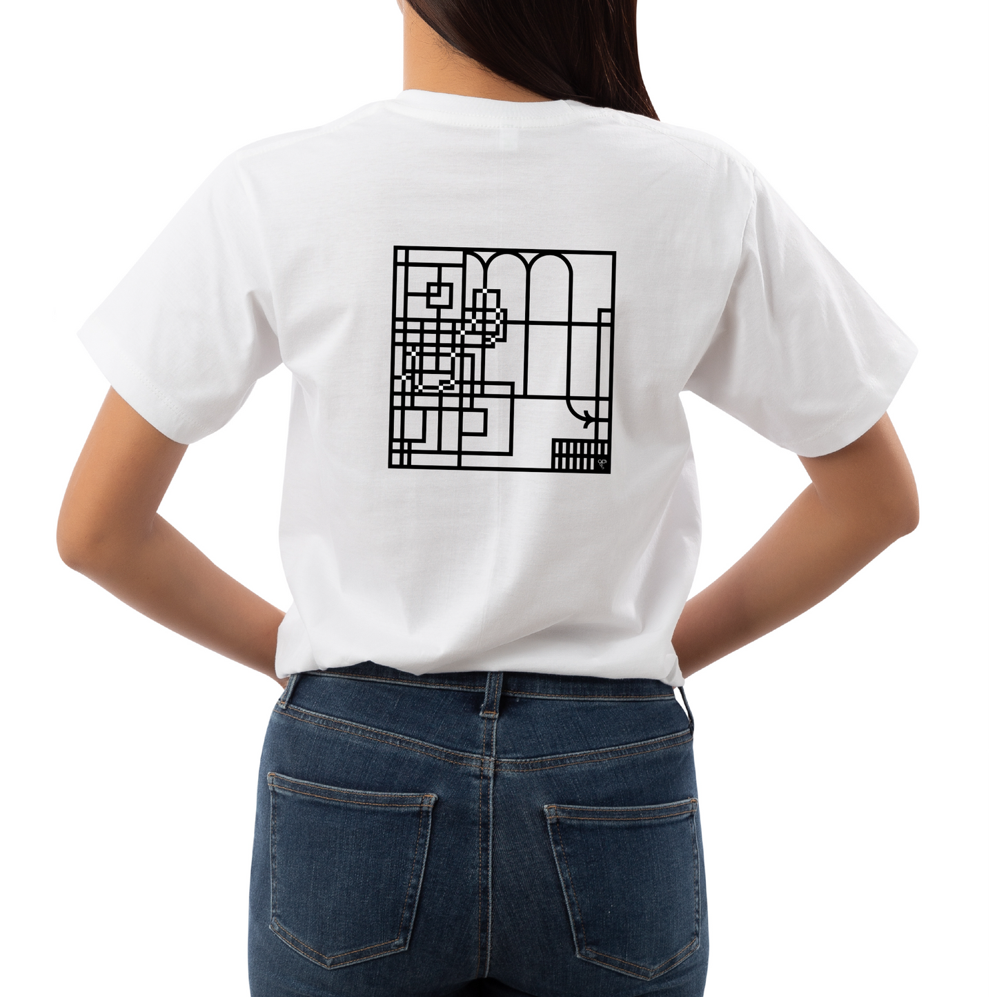 Zodiac Series Abstract Lines Scorpius | Unisex T-Shirt - White