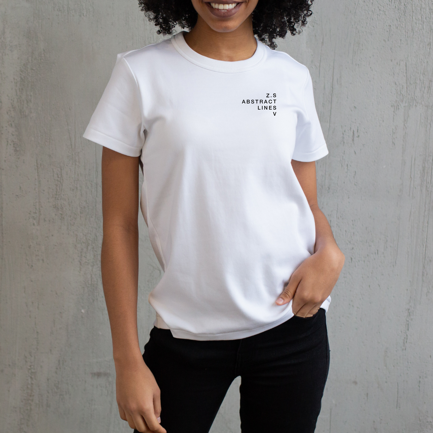 Zodiac Series Abstract Lines Virgo | Unisex T-Shirt - White