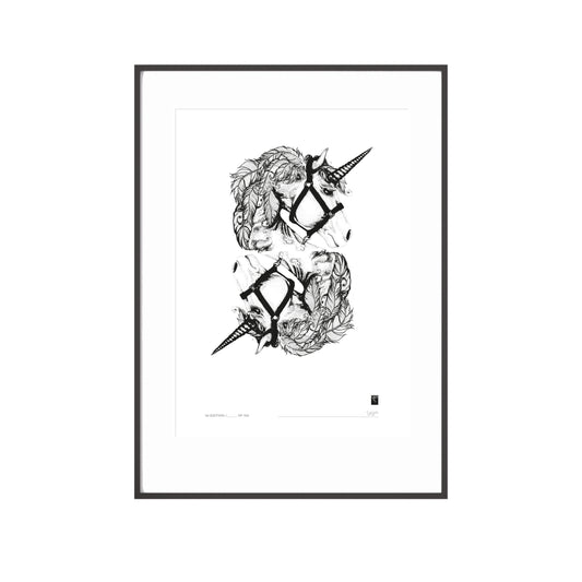 Curious Creatures Series - S for Stardust Unicorn - Limited Edition Print