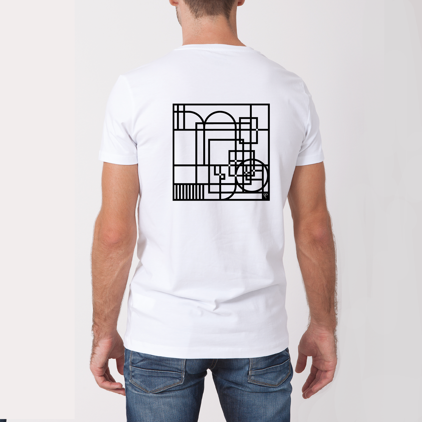 Zodiac series Abstract Lines Capricornus | Unisex T-Shirt - White