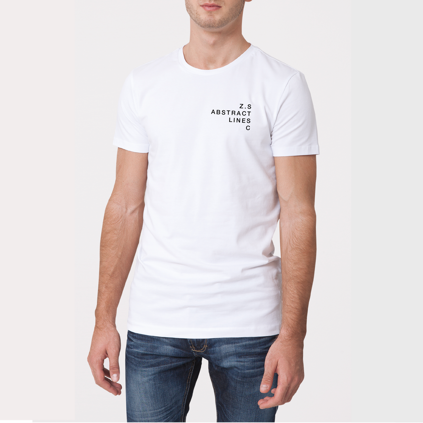 Zodiac series Abstract Lines Capricornus | Unisex T-Shirt - White